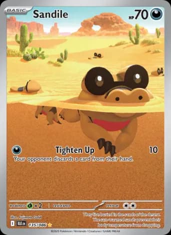 Sandile Pokémon card #135