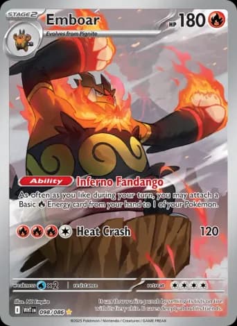 Emboar Pokémon card #98