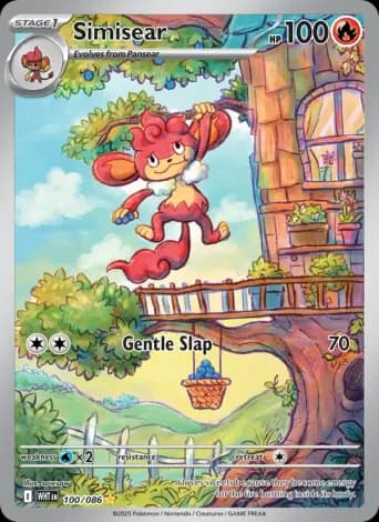 Simisear Pokémon card #100