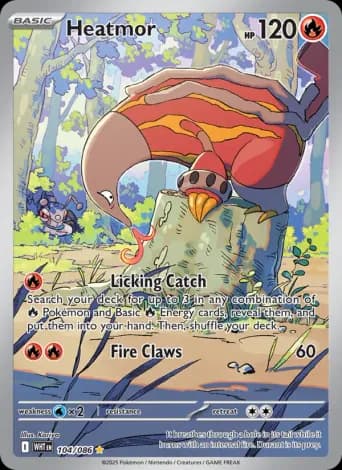 Heatmor Pokémon card #104