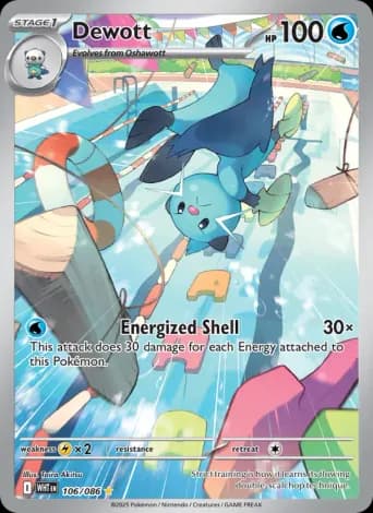 Dewott Pokémon card #106