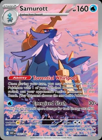 Samurott Pokémon card #107