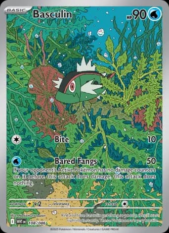 Basculin Pokémon card #108