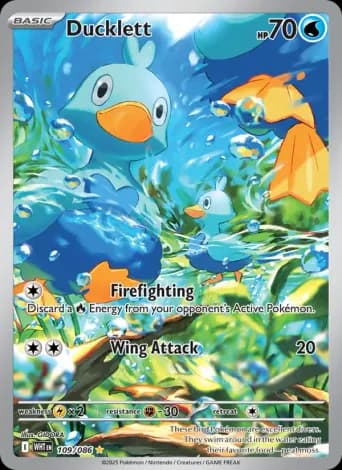 Ducklett Pokémon card #109