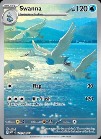 Swanna Pokémon card #110