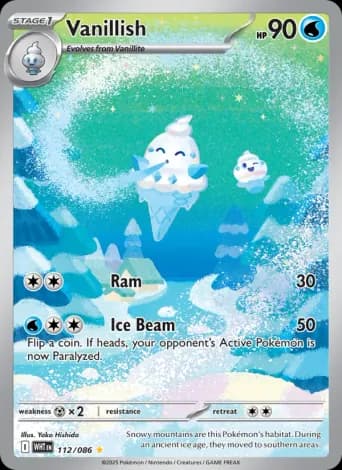 Vanillish Pokémon card #112