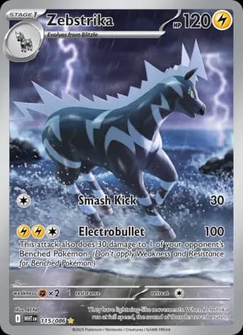 Zebstrika Pokémon card #115