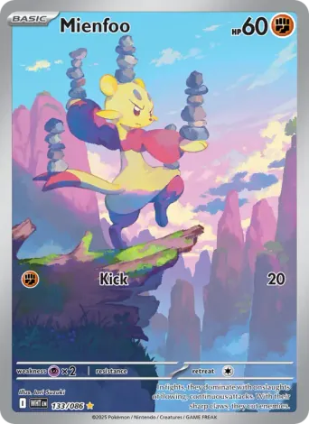 Mienfoo Pokémon card #133