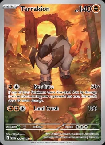 Terrakion Pokémon card #135