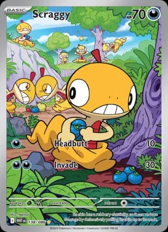 Scraggy Pokémon card #138