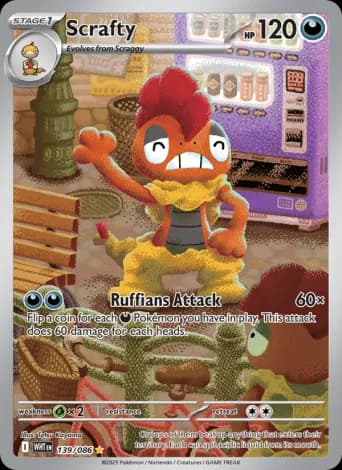 Scrafty Pokémon card #139