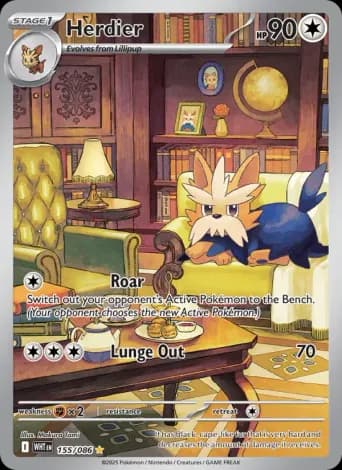 Herdier Pokémon card #155
