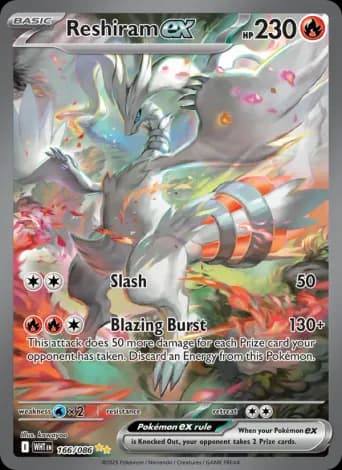 Reshiram ex Pokémon card #166