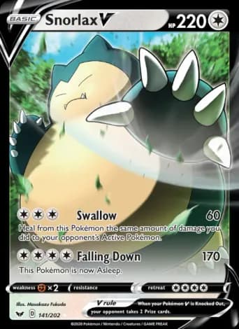 Snorlax V Pokémon card #141