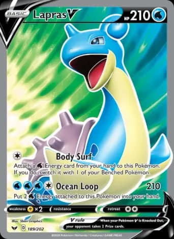 Lapras V Pokémon card #189