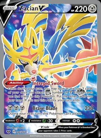 Zacian V Pokémon card #195