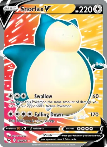 Snorlax V Pokémon card #197