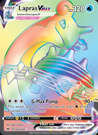Lapras VMAX Pokémon card #203