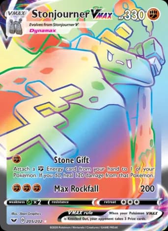 Stonjourner VMAX Pokémon card #205