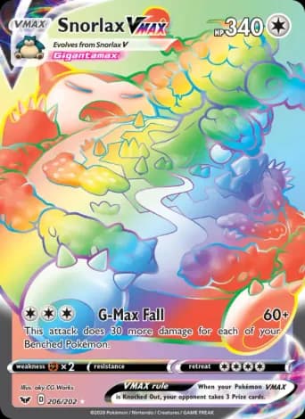 Snorlax VMAX Pokémon card #206