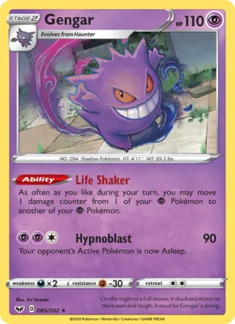 Gengar Pokémon card #85
