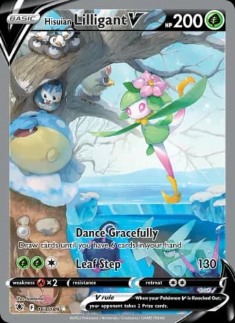 Hisuian Lilligant V Pokémon card #163