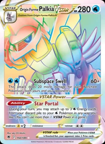 Origin Forme Palkia VSTAR Pokémon card #192