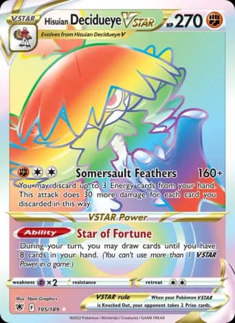 Hisuian Decidueye VSTAR Pokémon card #195