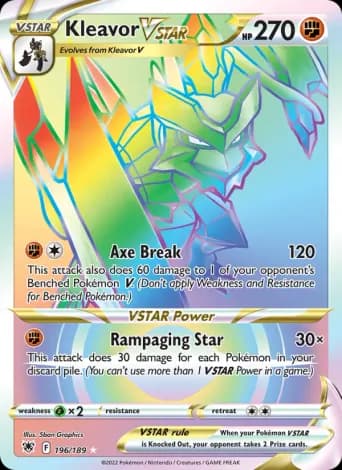 Kleavor VSTAR Pokémon card #196
