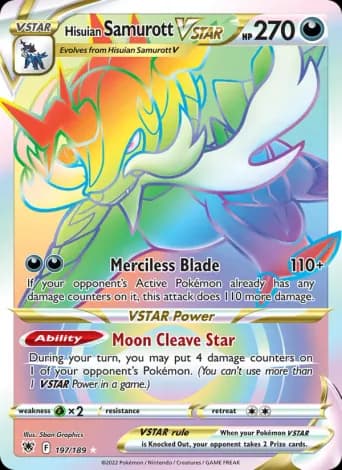 Hisuian Samurott VSTAR Pokémon card #197