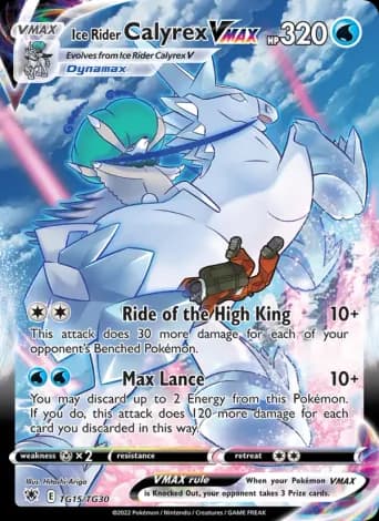 Ice Rider Calyrex VMAX Pokémon card #TG15