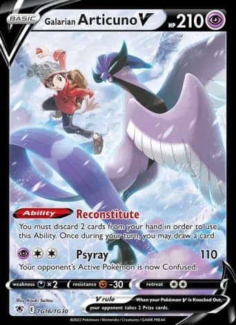 Galarian Articuno V Pokémon card #TG16