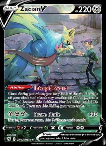 Zacian V Pokémon card #TG21