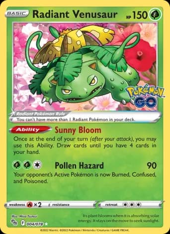 Radiant Venusaur Pokémon card #4