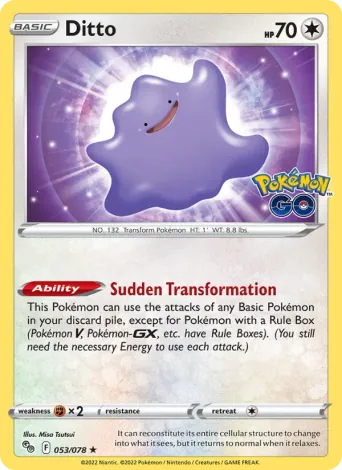 Ditto Pokémon card #53