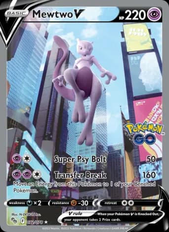 Mewtwo V Pokémon card #72