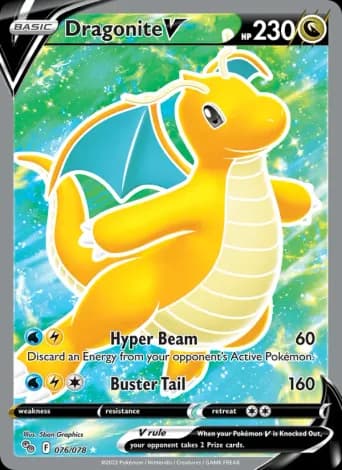Dragonite V Pokémon card #76