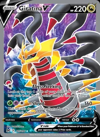 Giratina V Pokémon card #185