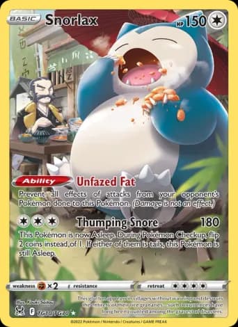 Snorlax Pokémon card #TG10