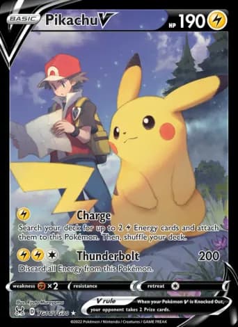 Pikachu V Pokémon card #TG16