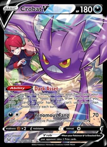 Crobat V Pokémon card #TG20