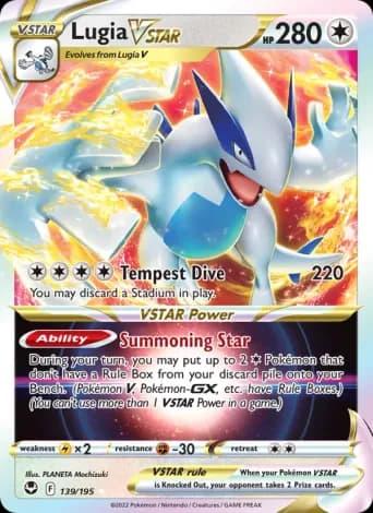 Lugia VSTAR Pokémon card #139