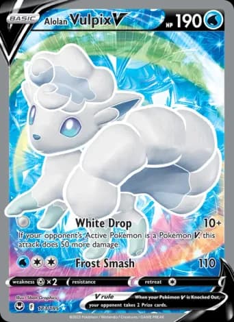 Alolan Vulpix V Pokémon card #173