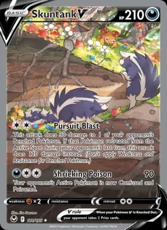 Skuntank V Pokémon card #181