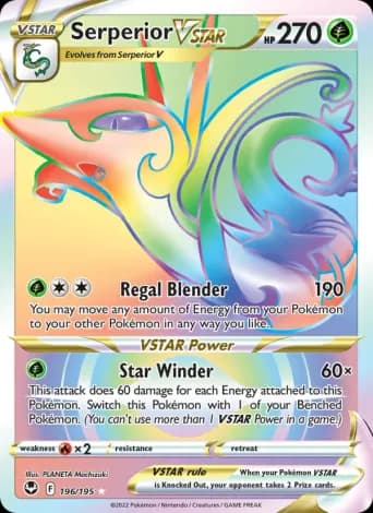 Serperior VSTAR Pokémon card #196