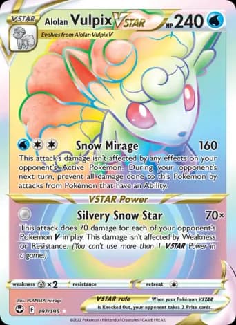 Alolan Vulpix VSTAR Pokémon card #197