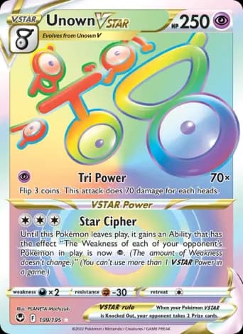 Unown VSTAR Pokémon card #199