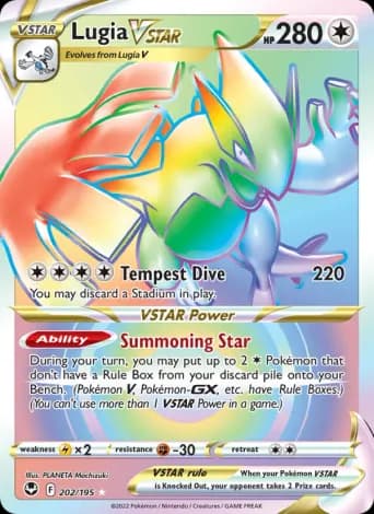 Lugia VSTAR Pokémon card #202