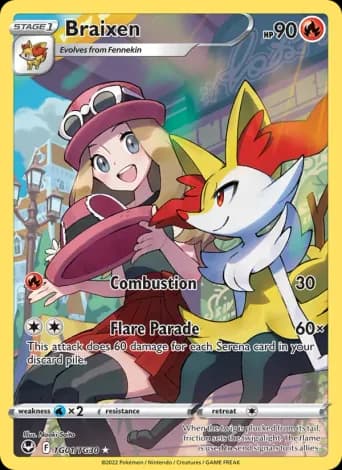 Braixen Pokémon card #TG01