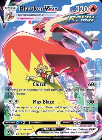 Blaziken VMAX Pokémon card #TG15